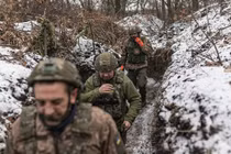 Các binh sĩ Ukraine trên chiến tuyến. Ảnh: Getty.