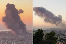 Hậu quả của vụ ném bom bằng máy bay F-15 của Israel vào boong-ke của Hezbollah ở Beirut, Lebanon. Ảnh: MW.