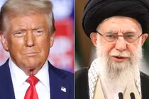 Tổng thống Mỹ Donald Trump và Lãnh tụ Tối cao Iran Ayatollah Ali Khamenei. Ảnh: AFP.