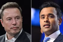 Hai nhân vật được ông Donald Trump lựa chọn là tỷ phú Elon Musk và ông Vivek Ramaswamy (Ảnh: GEtty)