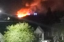 Hình ảnh về vụ tấn công bằng UAV. Ảnh: Telegram.