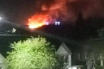 Hình ảnh về vụ tấn công bằng UAV. Ảnh: Telegram.