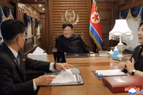 Bức ảnh do cơ quan nhà nước Triều Tiên công bố cho thấy nhà ông Kim Jong-un di chuyển bằng tàu bọc thép đến Bắc Kinh vào ngày 1/9 để tham dự cuộc duyệt binh của Trung Quốc dự kiến ​​vào ngày 3/9. Ảnh: KCNA.