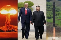Tổng thống Mỹ Donald Trump và Chủ tịch Triều Tiên Kim Jong-un, vụ thử nghiệm tên lửa Hwasong-14. Ảnh: MW.