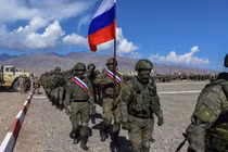 Quân đội Nga tham gia tập trận cùng với các quốc gia thành viên CSTO khác, Vùng Issyk-Kul, Kyrgyzstan, ngày 11/10/2023 (Ảnh: Sputnik)