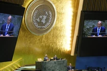 Ngoại trưởng Nga Sergey Lavrov phát biểu tại phiên họp thứ 79 của Đại hội đồng Liên hợp quốc, ngày 28/9/2024 (Ảnh: Getty)