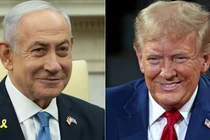 Thủ tướng Israel Benjamin Netanyahu và Tổng thống Mỹ Donald Trump đã có cuộc họp báo chung hôm 4/2. Ảnh: Getty.