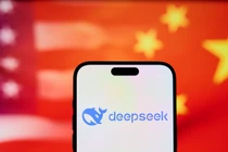 Logo DeepSeek hiển thị trên màn hình điện thoại thông minh. Ảnh: Getty.