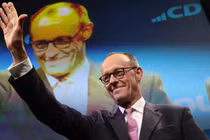 Ông Friedrich Merz, ứng cử viên thủ tướng của CDU/CSU, tại một sự kiện vận động tranh cử ở Potsdam, Đức ngày 18/2. Ảnh: Getty.