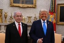 Tổng thống Mỹ Donald Trump tiếp Thủ tướng Israel Benjamin Netanyahu tại Nhà Trắng vào ngày 4/2. Ảnh: Getty.