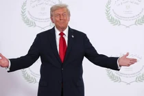 Tổng thống Mỹ Donald Trump tại Sharm El-Sheikh, Ai Cập, ngày 13/10. Ảnh: Getty.