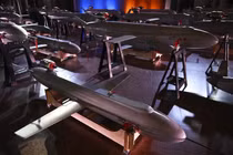 Đạn dược Peklo mới của Ukraine được trưng bày tại Kiev. Ảnh: AFP.