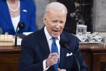 Tổng thống Mỹ Joe Biden trong Thông điệp liên bang phát đi vào ngày 1/3 (Ảnh: AP)