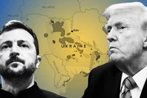 Tổng thống Ukraine Volodymyr Zelensky và Tổng thống Mỹ Donald Trump. Ảnh: Financial Times.