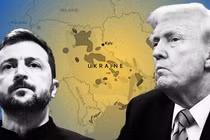 Tổng thống Ukraine Volodymyr Zelensky và Tổng thống Mỹ Donald Trump. Ảnh: Financial Times.