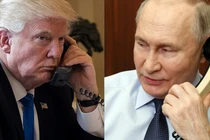 Tổng thống Mỹ Donald Trump và Tổng thống Nga Vladimir Putin. Ảnh: France24.