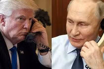 Tổng thống Mỹ Donald Trump và Tổng thống Nga Vladimir Putin. Ảnh: France24.