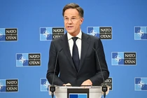 Tổng thư ký Mark Rutte tại trụ sở NATO vào ngày 4/4 tại Brussels, Bỉ. Ảnh: Getty.