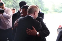 Tổng thống Nga Vladimir Putin và Chủ tịch Triều Tiên Kim Jong-un tại Bắc Kinh, Trung Quốc, ngày 3/9. Ảnh: Kremlin.ru.