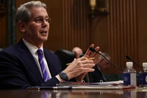 Ông Scott Bessent điều trần trước Ủy ban Tài chính Thượng viện trong phiên điều trần xác nhận Bộ trưởng Tài chính vào ngày 16/1 tại Washington, DC. Ảnh: Getty.