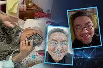 Sun sử dụng công nghệ AI để "hồi sinh" người cha quá cố. (Ảnh: SCMP)