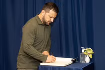 Tổng thống Ukraine Volodymyr Zelensky. Ảnh: Getty.