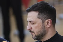 Nhà lãnh đạo Ukraine Volodymyr Zelensky tham dự cuộc họp của EU tại Brussels. Ảnh: Getty.