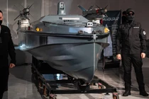 Một buổi trình bày về máy bay không người lái của hải quân Ukraine tại Kiev, Ukraine. Ảnh: Getty.