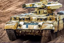 Xe hỗ trợ xe tăng BMPT do Nga chế tạo. Ảnh: MW.