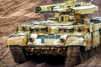 Xe hỗ trợ xe tăng BMPT do Nga chế tạo. Ảnh: MW.