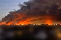 Hình ảnh được ghi lại ở Kiev, Ukraine sau đòn tấn công ồ ạt bằng tên lửa và UAV. Ảnh: Telegram.