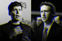 Sam Altman và Mark Zuckerberg đang lao vào một cuộc chiến tranh giành nhân tài AI khốc liệt. Ảnh: WSJ.