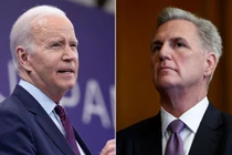 Tổng thống Mỹ Joe Biden và Chủ tịch Hạ viện Kevin McCarthy đạt được thoả thuận sơ bộ về trần nợ công mới (Ảnh: CNN)