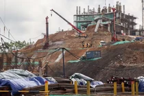 Phủ Tổng thống mới đang được xây dựng ở Nusantara (Ảnh: Nikkei)