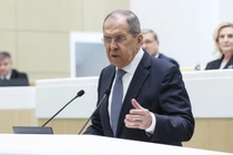 Ngoại trưởng Nga Sergey Lavrov tại Hội đồng Liên bang Nga ở Moscow, ngày 14/5 (Ảnh: Sputnik)