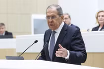 Ngoại trưởng Nga Sergey Lavrov tại Hội đồng Liên bang Nga ở Moscow, ngày 14/5 (Ảnh: Sputnik)