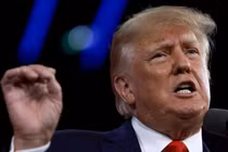 Cựu Tổng thống Mỹ Donald Trump phát biểu tại CPAC ở Orlando, bang Florida ngày 26/2 (Ảnh: Getty)