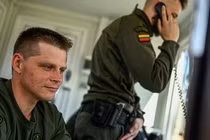 Lực lượng biên phòng Litva ở Pabrade, Litva, ngày 12/7/2023. Ảnh: Getty.