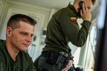 Lực lượng biên phòng Litva ở Pabrade, Litva, ngày 12/7/2023. Ảnh: Getty.