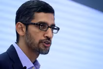 Sundar Pichai, CEOcủa Google, phát biểu về trí tuệ nhân tạo trong hội nghị nhóm chuyên gia tư vấn ở Brussels, Bỉ vào ngày 20/1/2020 (Ảnh: CNBC)