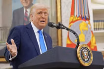 Tổng thống Mỹ Donald Trump tại Nhà Trắng, Washington DC. ngày 28/3. Ảnh: Getty.