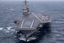 Tàu sân bay USS Gerald Ford của quân đội Mỹ. Ảnh: MW.