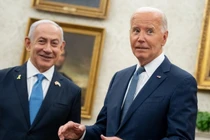 Tổng thống Mỹ Joe Biden gặp Thủ tướng Israel Benjamin Netanyahu tại Phòng Bầu dục ở Nhà Trắng vào ngày 25/7 tại Washington, DC (Ảnh: Getty)
