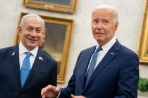 Tổng thống Mỹ Joe Biden gặp Thủ tướng Israel Benjamin Netanyahu tại Phòng Bầu dục ở Nhà Trắng vào ngày 25/7 tại Washington, DC (Ảnh: Getty)