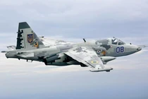Một máy bay ném bom chiến đấu Su-25 của Ukraine (Ảnh: Wikipedia).
