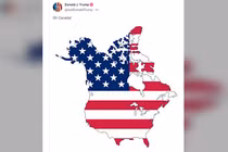 Tấm bản đồ được ông Donald Trump đăng tải lên mạng xã hội. Ảnh: Getty.