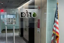 Một góc nhìn cho thấy cánh cửa dẫn đến văn phòng của Đài phát thanh Châu Á Tự do (RFA). Ảnh: Reuters.