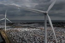 Một tua bin gió ở Sheerness, Vương quốc Anh. Ảnh: Getty.