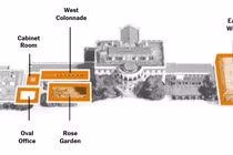 Ông Trump "dát vàng" Nhà Trắng: Đập tường, lát đá Vườn Hồng, xây ballroom hàng trăm mét vuông