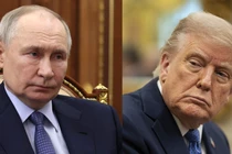 Tổng thống Nga Vladimir Putin và Tổng thống Mỹ Donald Trump. Ảnh: Moscow Times.